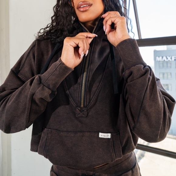 Vitality Vitality Remedy® Half Zip - Midnight Washed Size SS - Picture 1 of 3